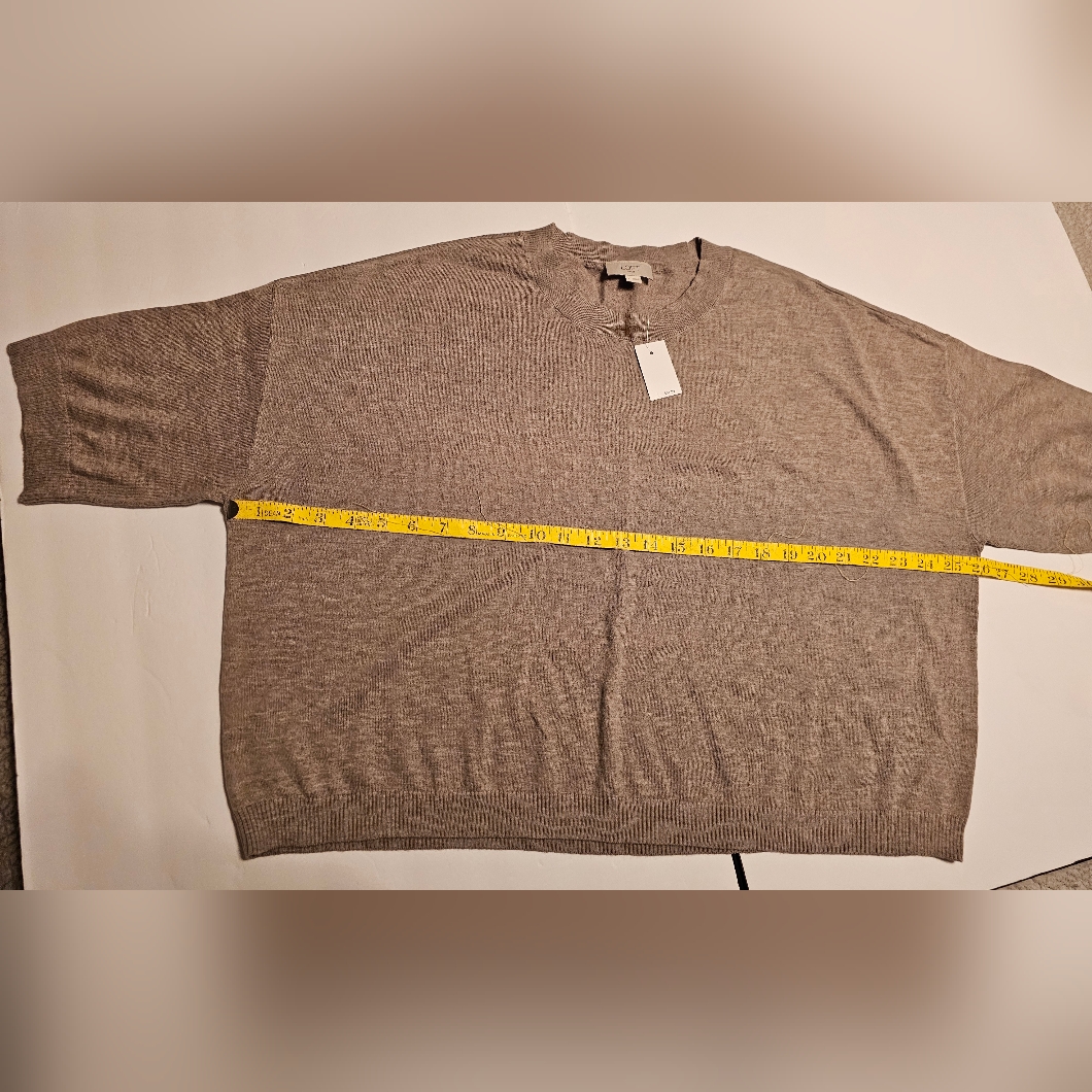 Loft Heather Gray Knit Top